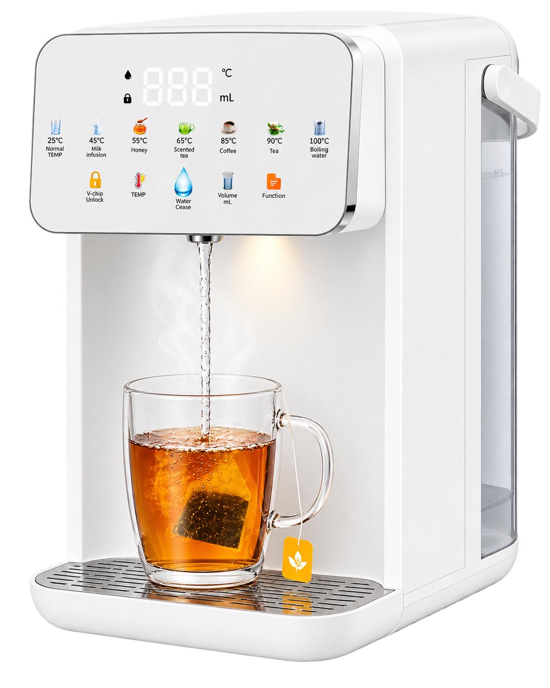 02-instant-hot-water-dispenser-white موزع مياه ساخنة فوري بشاشة لمس سعة 3.5 لتر - الصورة 1