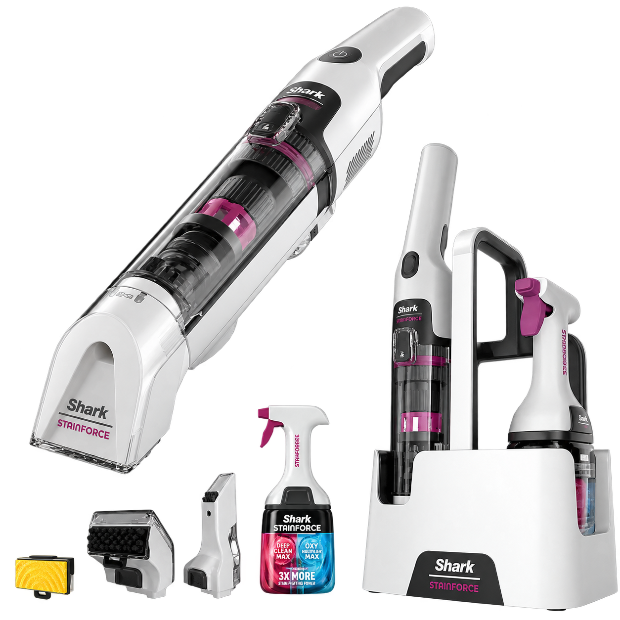 02-shark-stainforce-hx100-series جهاز Shark StainForce HX100 لتنظيف البقع لاسلكيًا - الصورة 1