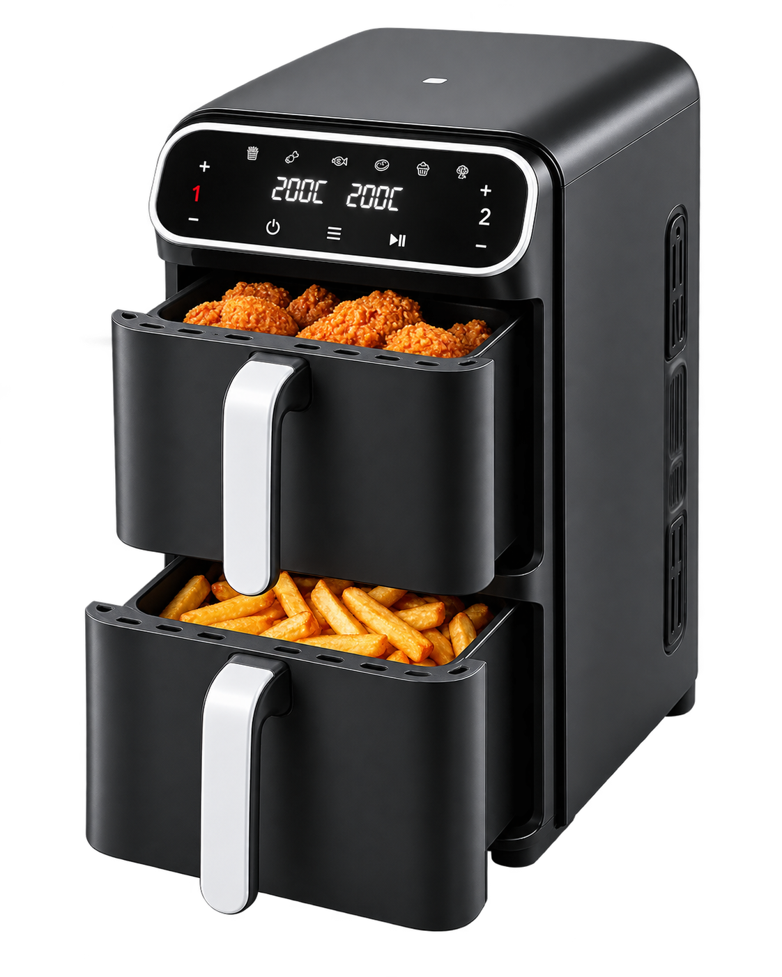 02-tower-dual-layer-air-fryer قلاية هوائية Tower Dual Layer سعة 11 لتر - الصورة 1