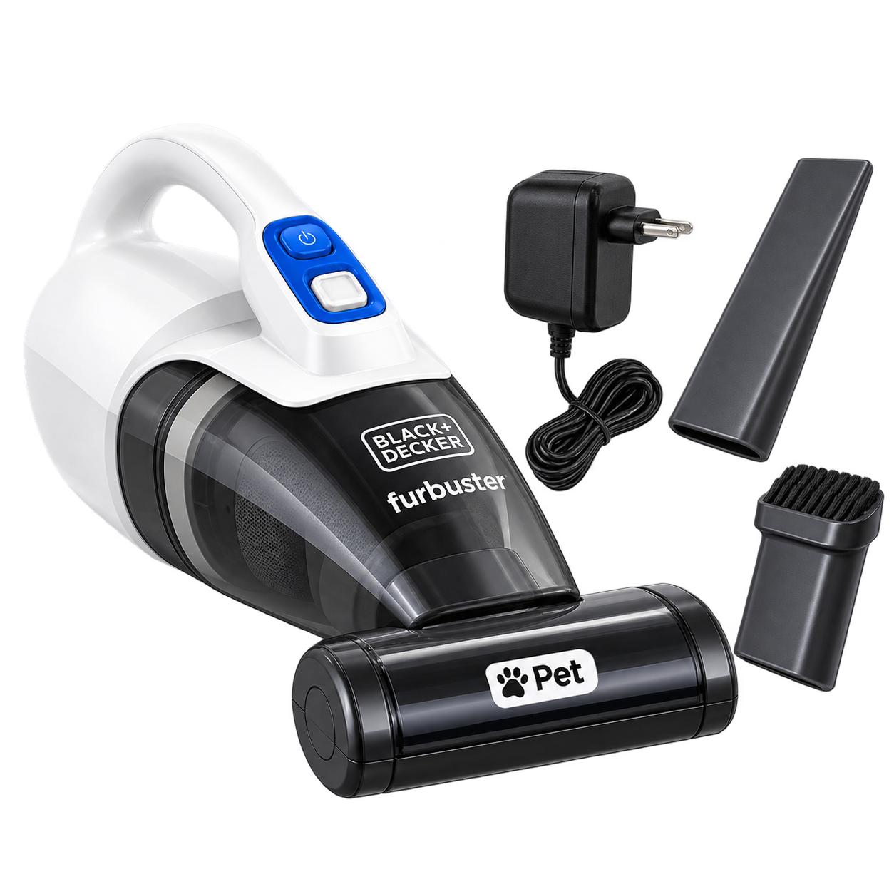 black_decker_furbuster_vacuum_kit مكنسة يدوية لاسلكية BLACK+DECKER Furbuster لإزالة شعر الحيوانات - الصورة 1