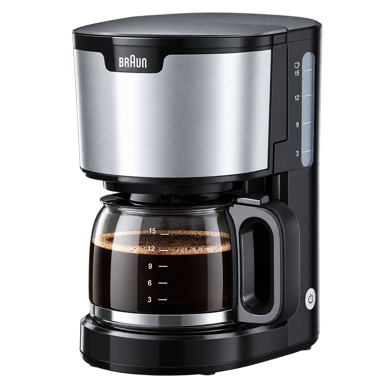 braun_stainless_steel_drip_coffee_maker ماكينة قهوة Braun PurShine KF1500 سعة 10 أكواب - 1000 وات - الصورة 1