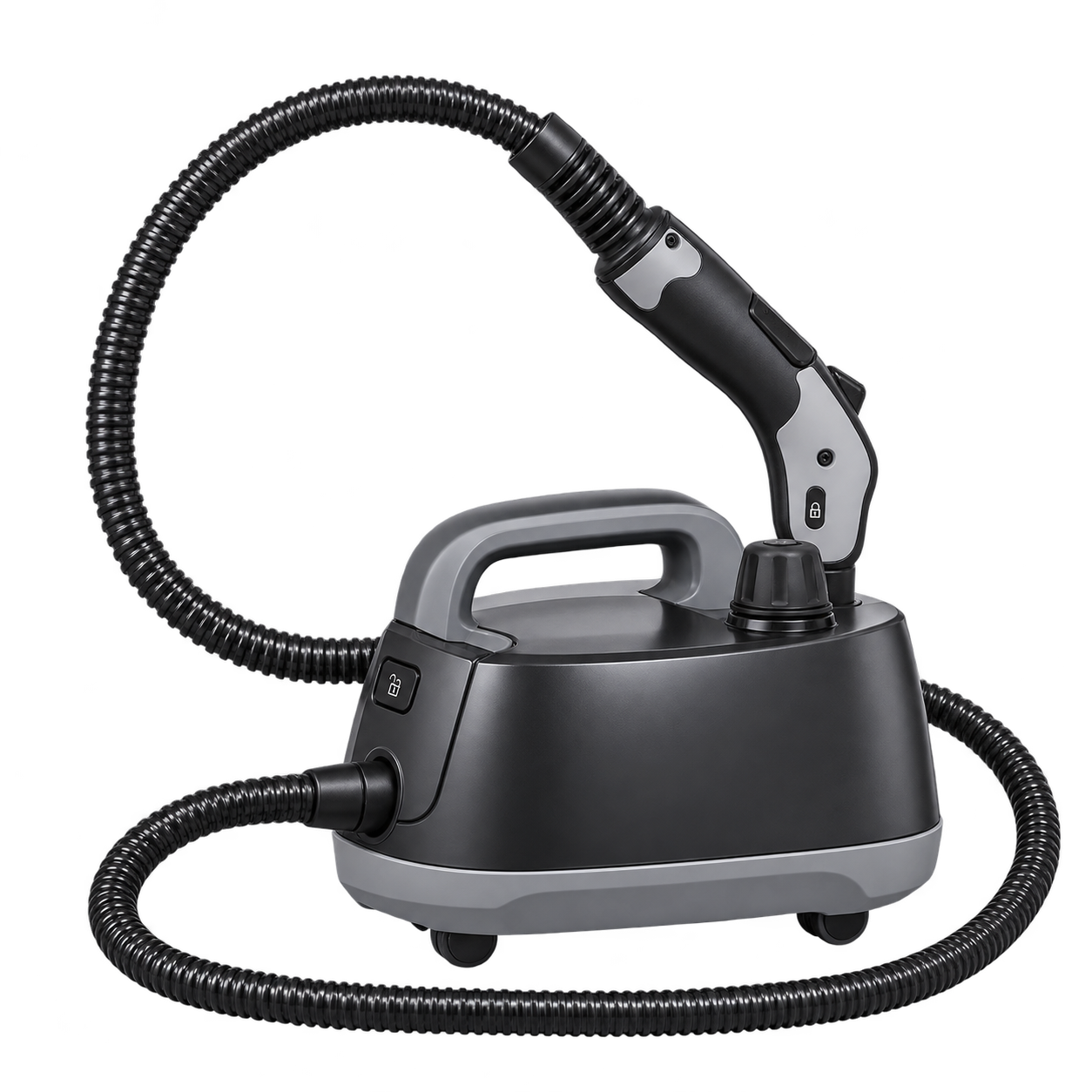 canister_steam_cleaner_with_coiled_hose جهاز تنظيف بالبخار بخزان وخرطوم مرن - الصورة 1
