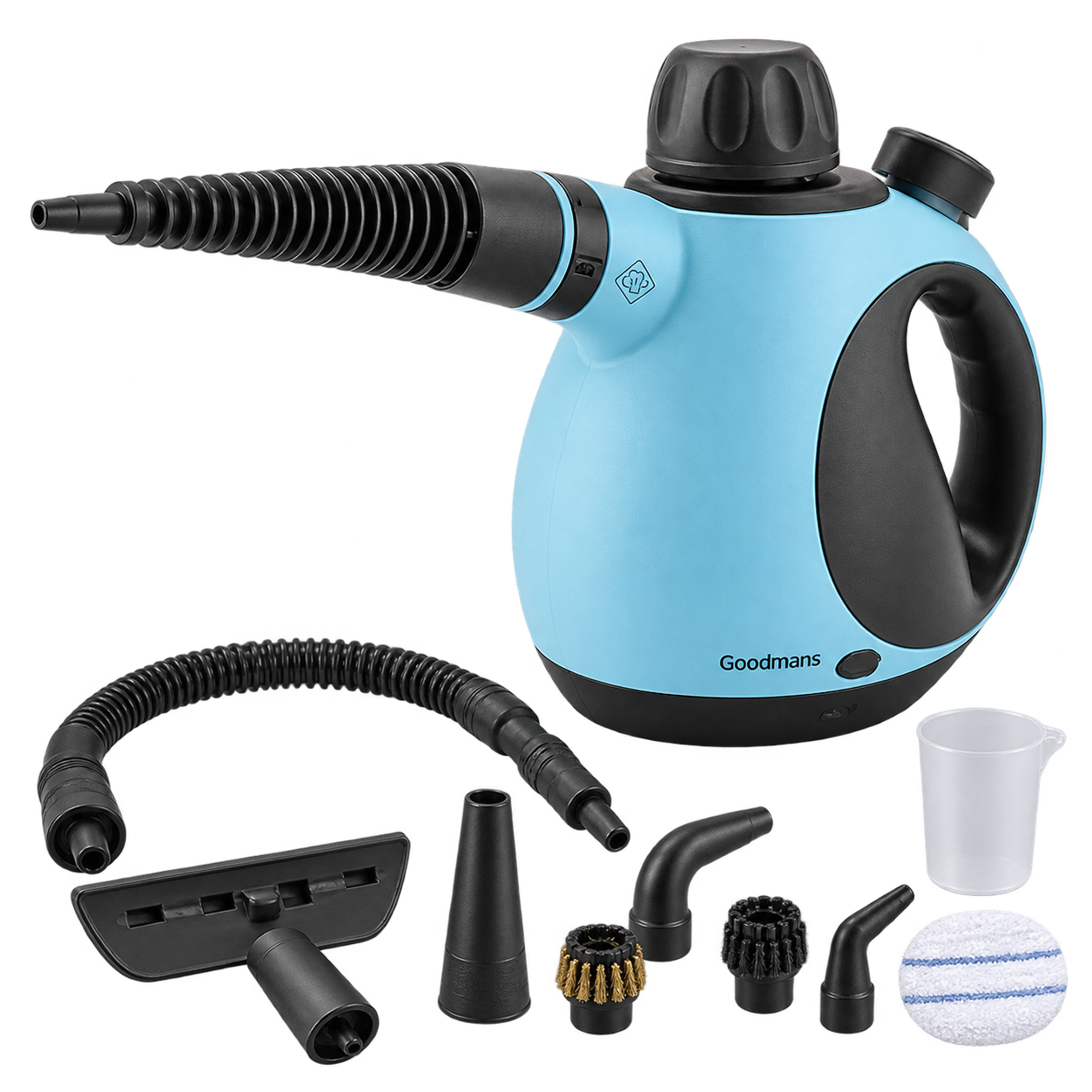 goodmans_handheld_steam_cleaner_set جهاز تنظيف بخار يدوي Goodmans مع 10 ملحقات - الصورة 1