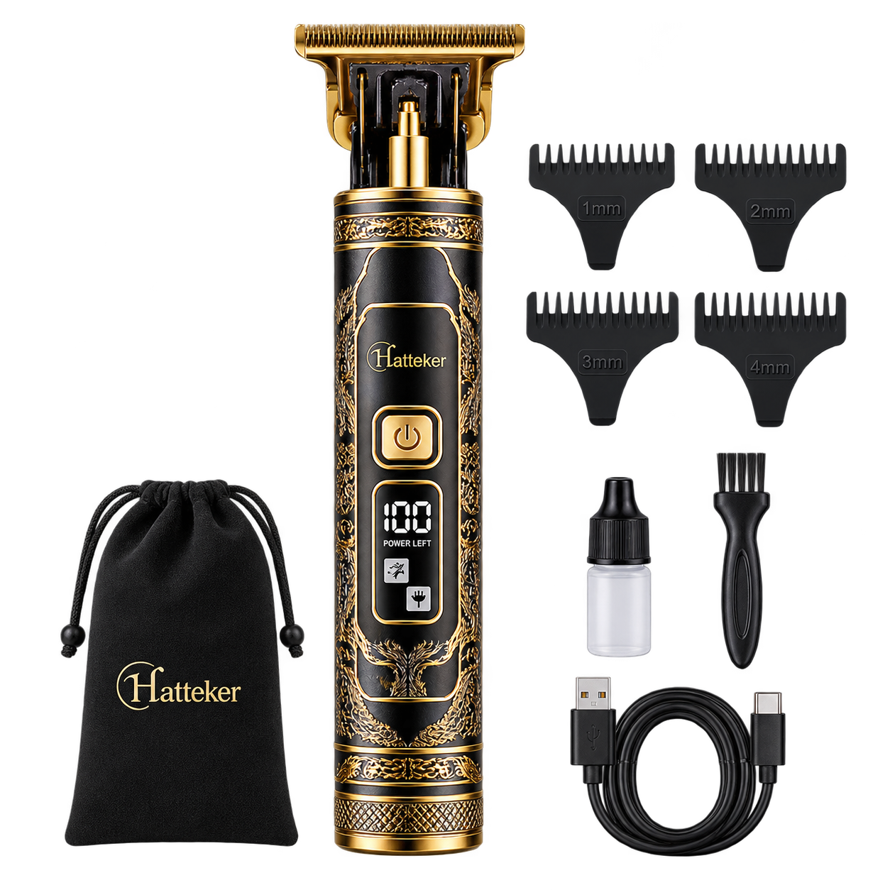 premium_hatteker_trimmer_kit ماكينة حلاقة وتشذيب Hatteker HT-609 متعددة الاستخدام 8 في 1 - الصورة 1